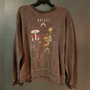 Modish Rebel Botany Graphic Pullover Sweater Size L